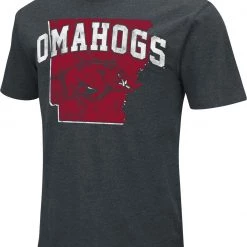 Colosseum Men's Arkansas Razorbacks Black ‘Omahogs' Dual Blend T-Shirt