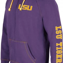 Colosseum Men's LSU Tigers Purple Intervention Full-Zip Hoodie