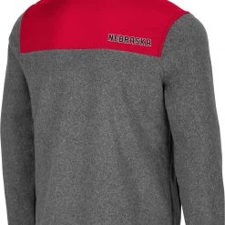Colosseum Men's Nebraska Cornhuskers Grey Huff Quarter-Snap Pullover Jacket -Colosseum Online Shop unnamed file 1505