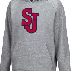 Colosseum Youth St. John's Red Storm Grey Pullover Hoodie For Girls'