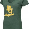 Colosseum Women's Baylor Bears Green Dual Blend V-Neck T-Shirt