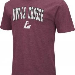 Colosseum Men's Wisconsin La Crosse Eagles Maroon Dual Blend T-Shirt