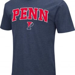 Colosseum Men's University Of Pennsylvania Quakers Blue Dual Blend T-Shirt