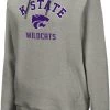 Colosseum Women's Kansas State Wildcats Grey Funnel Pullover Hoodie