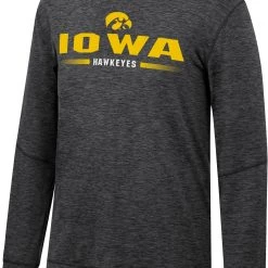 Colosseum Men's Iowa Hawkeyes Black Tournament Long Sleeve T-Shirt