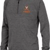 Colosseum Youth Virginia Cavaliers Grey Quarter-Zip Pullover Shirt For Girls'