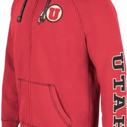 Colosseum Men's Utah Utes Crimson Intervention Full-Zip Hoodie