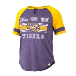 Colosseum Women's LSU Tigers Purple Raglan T-Shirt