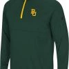 Colosseum Men's Baylor Bears Green Rival 1/4 Zip Jacket