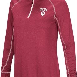 Colosseum Women's Indiana Hoosiers Crimson Stingray 1/4 Zip Jacket
