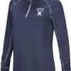 Colosseum Women's Xavier Musketeers Blue Stingray 1/4 Zip Jacket