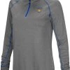 Colosseum Women's Pitt Panthers Gray Stingray 1/4 Zip Jacket
