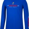 Colosseum Men's Kansas Jayhawks Blue Spackler Longsleeve T-Shirt