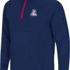 Colosseum Men's Arizona Wildcats Navy Rival 1/4 Zip Jacket