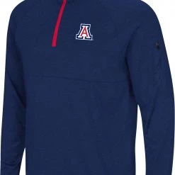 Colosseum Men's Arizona Wildcats Navy Rival 1/4 Zip Jacket