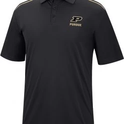 Colosseum Men's Purdue Boilermakers Black Polo