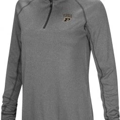 Colosseum Women's Purdue Boilermakers Gray Stingray 1/4 Zip Jacket