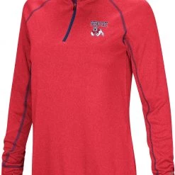 Colosseum Women's Fresno State Bulldogs Cardinal Stingray 1/4 Zip Jacket