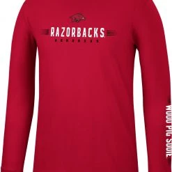 Colosseum Men's Arkansas Razorbacks Cardinal Spackler Longsleeve T-Shirt