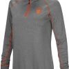 Colosseum Women's Clemson Tigers Gray Stingray 1/4 Zip Jacket