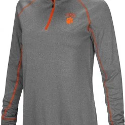 Colosseum Women's Clemson Tigers Gray Stingray 1/4 Zip Jacket