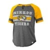 Colosseum Women's Missouri Tigers Black Raglan T-Shirt