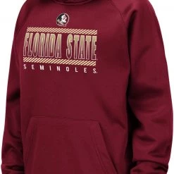 Colosseum Youth Florida State Seminoles Garnet Raglan Pullover Hoodie For Girls'