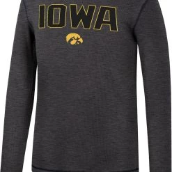 Colosseum Men's Iowa Hawkeyes Grey Therma Longsleeve T-Shirt