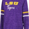 Colosseum Women's LSU Tigers Purple Beach Break Pullover Sweatshirt
