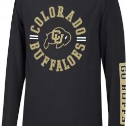 Colosseum Youth Colorado Buffaloes Black Long Sleeve Trolley T-Shirt For Boys'