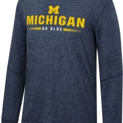 Colosseum Men's Michigan Wolverines Blue Tournament Long Sleeve T-Shirt