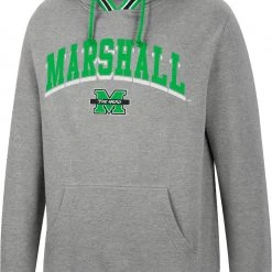 Colosseum Men's Marshall Thundering Herd Grey Baller Pullover Hoodie