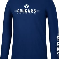 Colosseum Men's BYU Cougars Blue Spackler Longsleeve T-Shirt