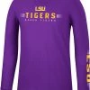 Colosseum Men's LSU Tigers Purple Spackler Longsleeve T-Shirt