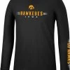Colosseum Men's Iowa Hawkeyes Black Spackler Longsleeve T-Shirt