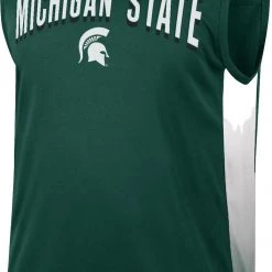 Colosseum Men's Michigan State Spartans Green Hollywood Sleeveless T-Shirt