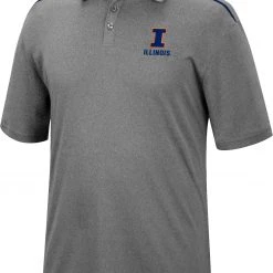 Colosseum Men's Illinois Fighting Illini Gray Polo