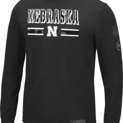 Colosseum Men's Nebraska Cornhuskers Black OHT Long Sleeve T-Shirt