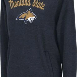 Colosseum Women's Montana State Bobcats Blue Funnel Pullover Hoodie
