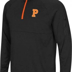 Colosseum Men's Princeton Tigers Black Rival 1/4 Zip Jacket
