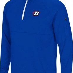 Colosseum Men's DePaul Blue Demons Royal Rival 1/4 Zip Jacket