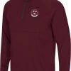 Colosseum Men's Harvard Crimson Maroon Rival 1/4 Zip Jacket