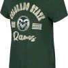 Colosseum Women's Colorado State Rams Green Shaka Scoop-Neck T-Shirt