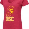 Colosseum Women's USC Trojans Cardinal Dual Blend V-Neck T-Shirt