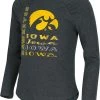 Colosseum Girl's Iowa Hawkeyes Black Heart Long Sleeve T-Shirt For Girls'