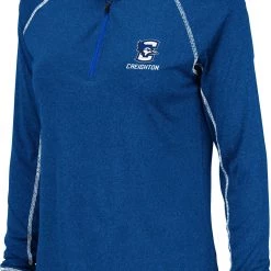 Colosseum Women's Creighton Bluejays Blue Stingray Quarter-Zip Shirt