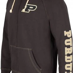 Colosseum Men's Purdue Boilermakers Black Intervention Full-Zip Hoodie