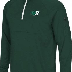 Colosseum Men's Binghamton Bearcats Green Rival 1/4 Zip Jacket
