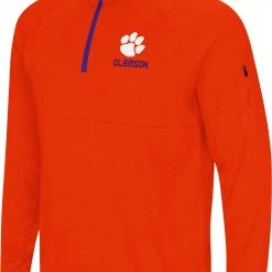 Colosseum Men's Clemson Tigers Orange Rival Quarter-Zip Shirt