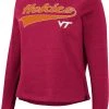 Colosseum Women's Virginia Tech Hokies Maroon Already Did Pullover Sweatshirt